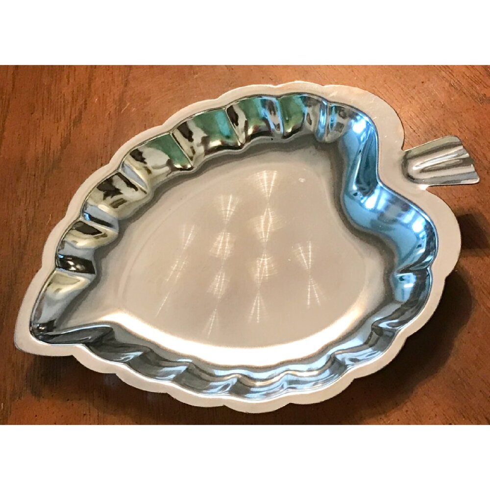 Chrome Plate Leaf Shape Tray